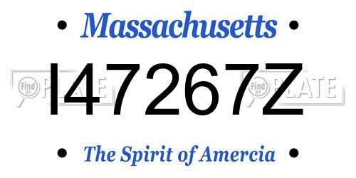 I47267Z Massachusetts License Plate