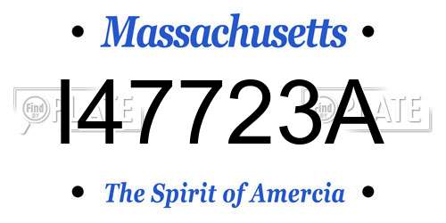 I47723A Massachusetts License Plate