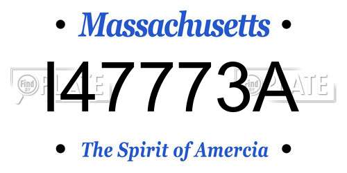I47773A Massachusetts License Plate