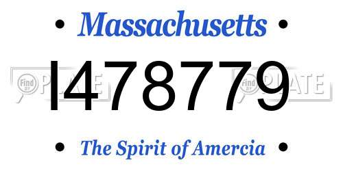 I478779 Massachusetts License Plate