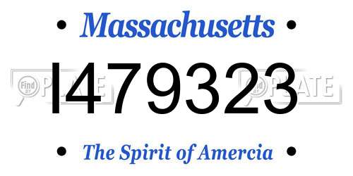 I479323 Massachusetts License Plate