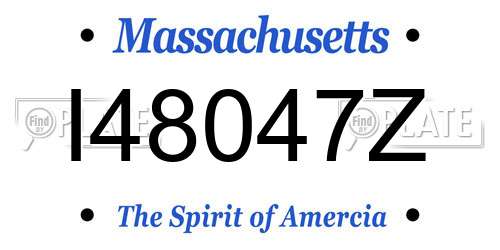 I48047Z Massachusetts License Plate