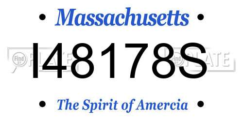 I48178S Massachusetts License Plate