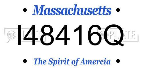 I48416Q Massachusetts License Plate