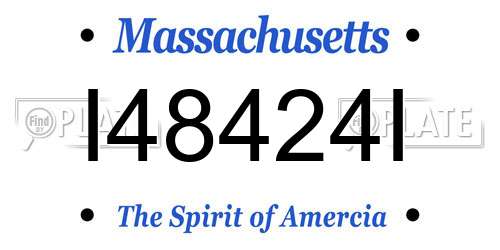 I48424I Massachusetts License Plate