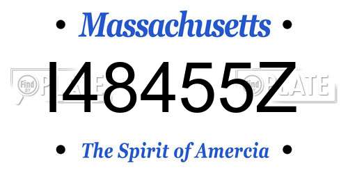 I48455Z Massachusetts License Plate