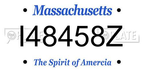 I48458Z Massachusetts License Plate