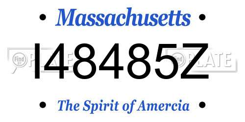 I48485Z Massachusetts License Plate