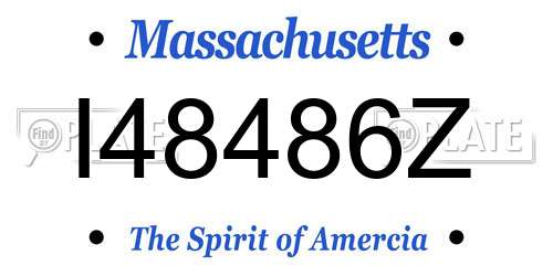 I48486Z Massachusetts License Plate
