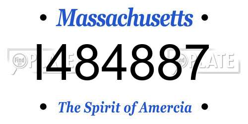 I484887 Massachusetts License Plate
