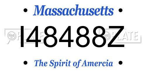 I48488Z Massachusetts License Plate