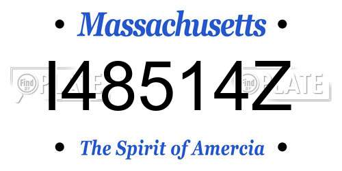 I48514Z Massachusetts License Plate