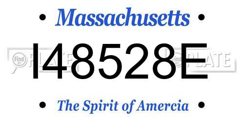I48528E Massachusetts License Plate