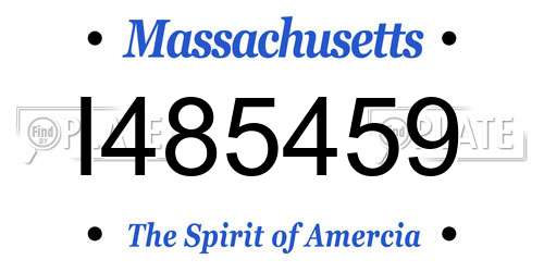I485459 Massachusetts License Plate
