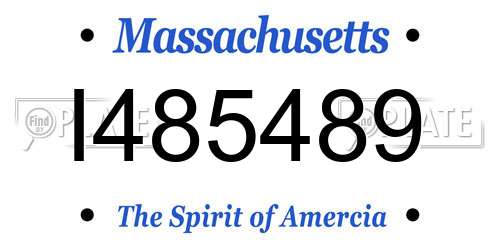 I485489 Massachusetts License Plate