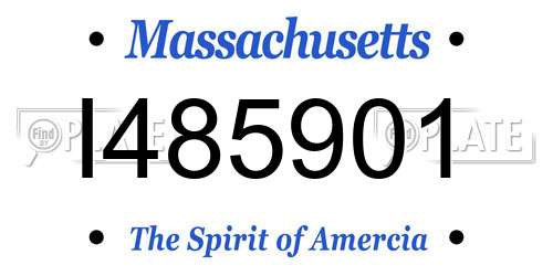 I485901 Massachusetts License Plate