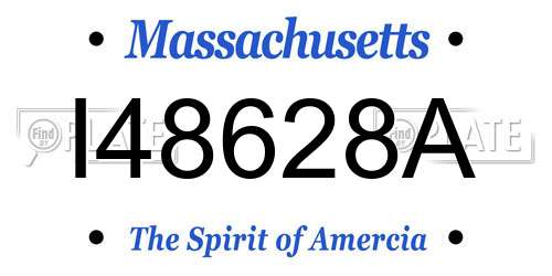 I48628A Massachusetts License Plate