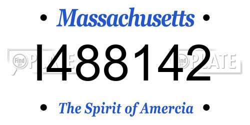 I488142 Massachusetts License Plate