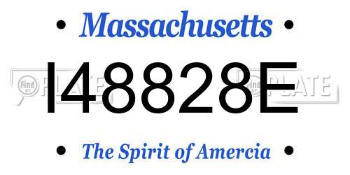 I48828E Massachusetts License Plate