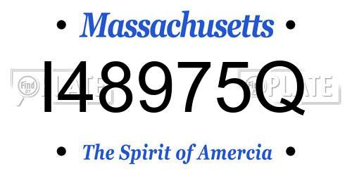 I48975Q Massachusetts License Plate