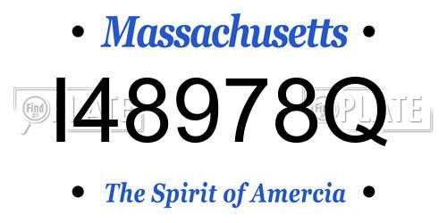 I48978Q Massachusetts License Plate