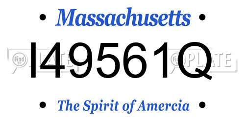 I49561Q Massachusetts License Plate