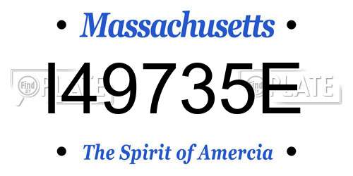 I49735E Massachusetts License Plate
