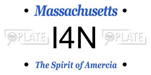 I4N Massachusetts License Plate