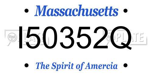I50352Q Massachusetts License Plate
