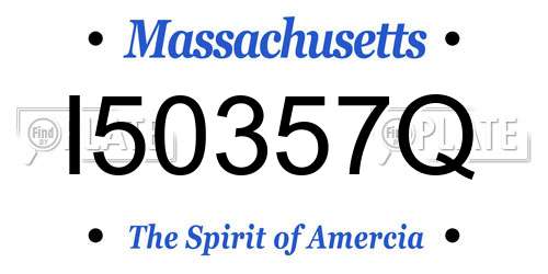 I50357Q Massachusetts License Plate