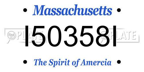 I50358I Massachusetts License Plate