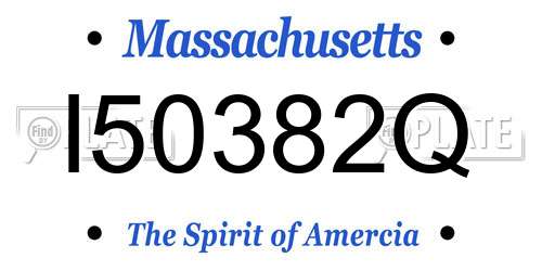 I50382Q Massachusetts License Plate