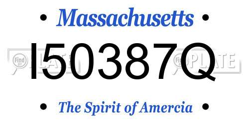 I50387Q Massachusetts License Plate