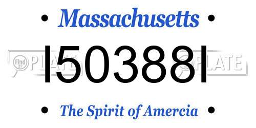 I50388I Massachusetts License Plate