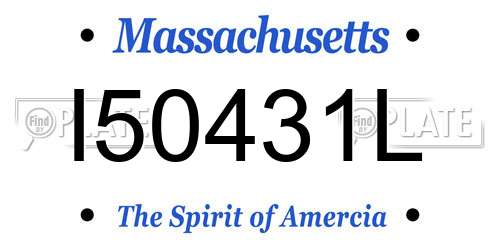 I50431L Massachusetts License Plate