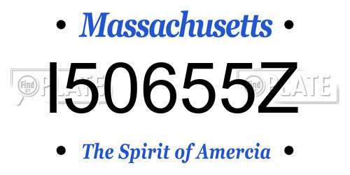 I50655Z Massachusetts License Plate