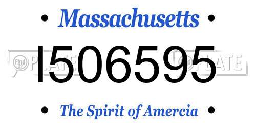 I506595 Massachusetts License Plate