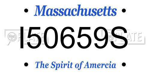 I50659S Massachusetts License Plate