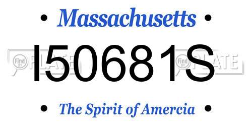 I50681S Massachusetts License Plate