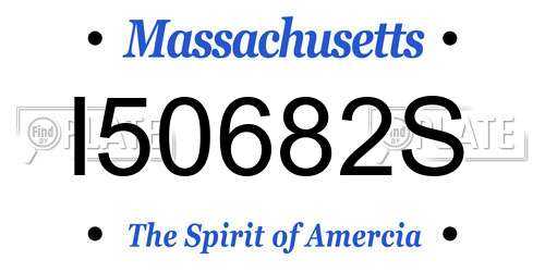 I50682S Massachusetts License Plate