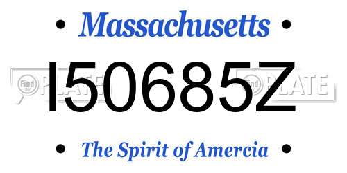I50685Z Massachusetts License Plate