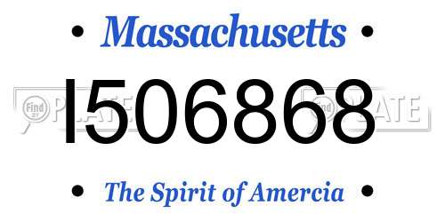 I506868 Massachusetts License Plate