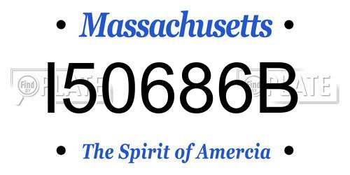 I50686B Massachusetts License Plate