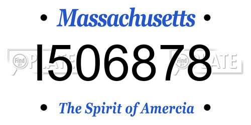 I506878 Massachusetts License Plate