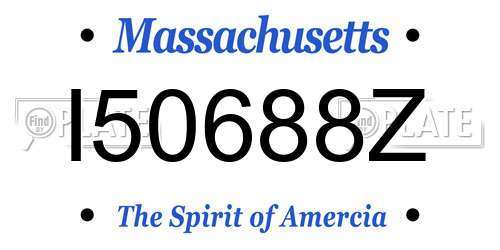 I50688Z Massachusetts License Plate
