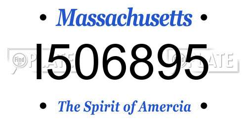 I506895 Massachusetts License Plate