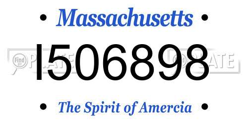 I506898 Massachusetts License Plate