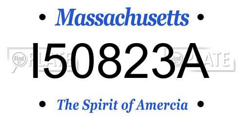 I50823A Massachusetts License Plate