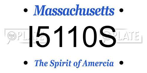 I5110S Massachusetts License Plate