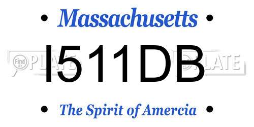 I511DB Massachusetts License Plate